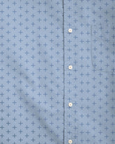 Business Three-dimensional Jacquard Fabric Sky Blue Men's Plus Size Shirt